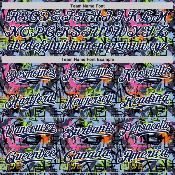 Custom Graffiti Pattern Navy-White Splatter Authentic Baseball Jersey