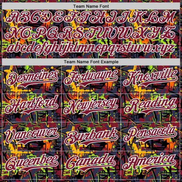 Custom Graffiti Pattern Crimson-White Splatter Authentic Baseball Jersey