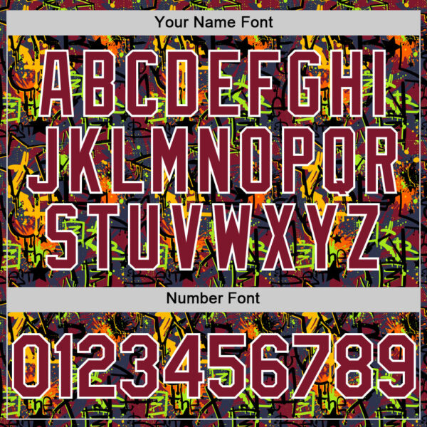 Custom Graffiti Pattern Crimson-White Splatter Authentic Baseball Jersey