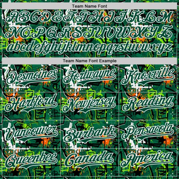 Custom Graffiti Pattern Green-White Splatter Authentic Baseball Jersey