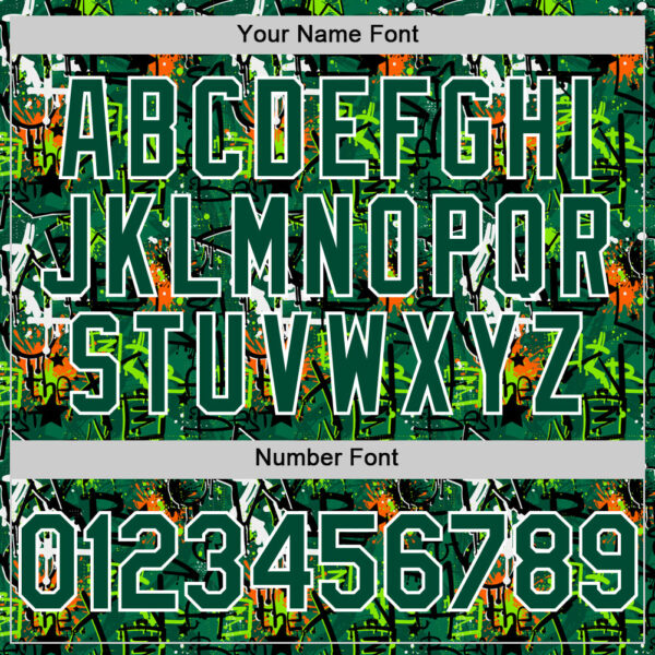 Custom Graffiti Pattern Green-White Splatter Authentic Baseball Jersey