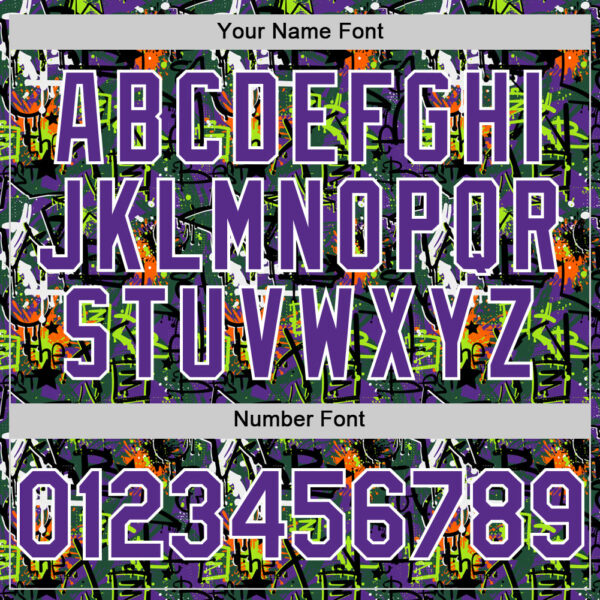 Custom Graffiti Pattern Purple-White Splatter Authentic Baseball Jersey