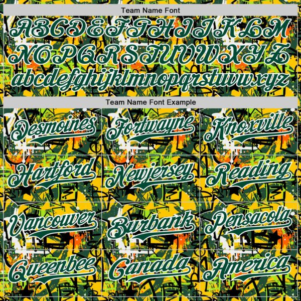 Custom Graffiti Pattern Green-White Splatter Authentic Baseball Jersey