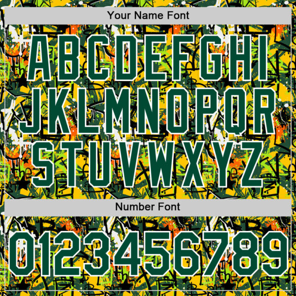 Custom Graffiti Pattern Green-White Splatter Authentic Baseball Jersey