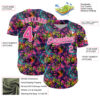 Custom Graffiti Pattern Pink-White Splatter Authentic Baseball Jersey