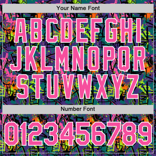 Custom Graffiti Pattern Pink-White Splatter Authentic Baseball Jersey