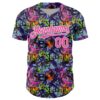 Custom Graffiti Pattern Pink-White Splatter Authentic Baseball Jersey