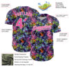 Custom Graffiti Pattern Pink-White Splatter Authentic Baseball Jersey