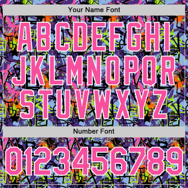 Custom Graffiti Pattern Pink-White Splatter Authentic Baseball Jersey