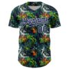 Custom Graffiti Pattern Navy-White Splatter Authentic Baseball Jersey