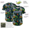 Custom Graffiti Pattern Navy-White Splatter Authentic Baseball Jersey