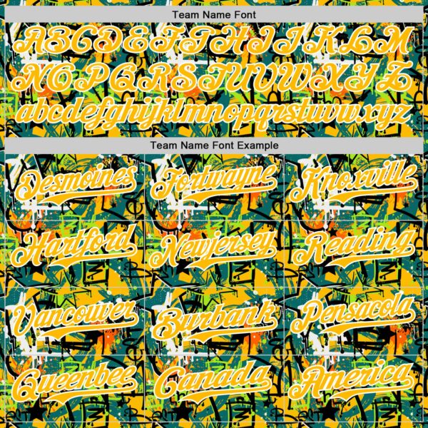 Custom Graffiti Pattern Gold-White Splatter Authentic Baseball Jersey