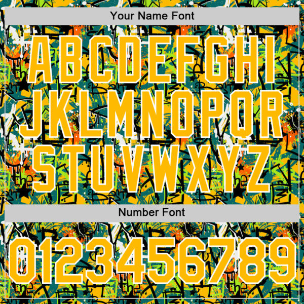 Custom Graffiti Pattern Gold-White Splatter Authentic Baseball Jersey