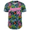 Custom Graffiti Pattern Pink-White Splatter Authentic Baseball Jersey