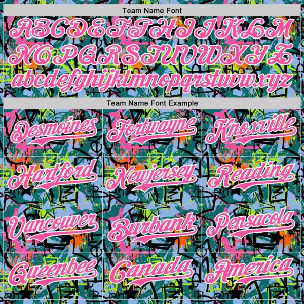 Custom Graffiti Pattern Pink-White Splatter Authentic Baseball Jersey