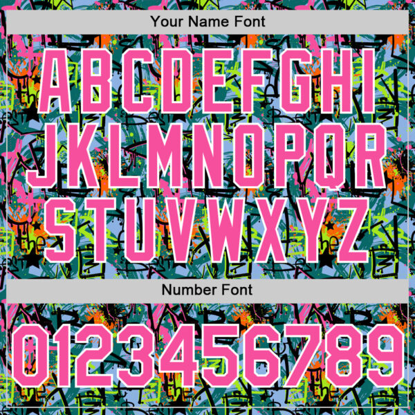 Custom Graffiti Pattern Pink-White Splatter Authentic Baseball Jersey