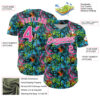 Custom Graffiti Pattern Pink-White Splatter Authentic Baseball Jersey
