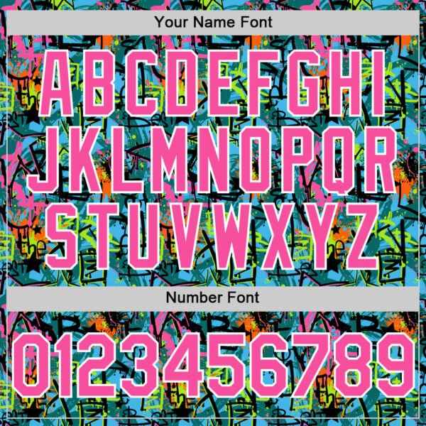 Custom Graffiti Pattern Pink-White Splatter Authentic Baseball Jersey