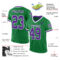GrassGreen0036-1 Custom Grass Green Purple-White Mesh Authentic Throwback Football Jersey