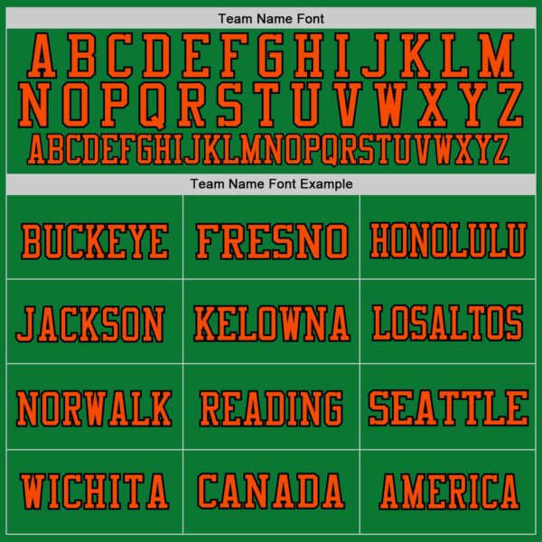 Custom Grass Green Orange-Black Mesh Authentic Throwback Football Jersey