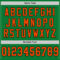 GrassGreen0046-3 Custom Grass Green Orange-Black Mesh Authentic Throwback Football Jersey