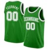 Custom Grass Green White Authentic Basketball Jersey