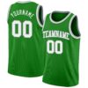 Custom Grass Green White-Gray Authentic Basketball Jersey