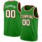 Custom Grass Green White-Red Authentic Basketball Jersey