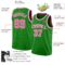 Custom Grass Green Pink-White Authentic Basketball Jersey