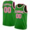 Custom Grass Green Pink-White Authentic Basketball Jersey