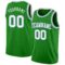 Custom Grass Green White-Light Blue Authentic Basketball Jersey