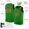 Custom Grass Green Old Gold-Black Authentic Basketball Jersey