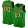 Custom Grass Green Old Gold-Black Authentic Basketball Jersey