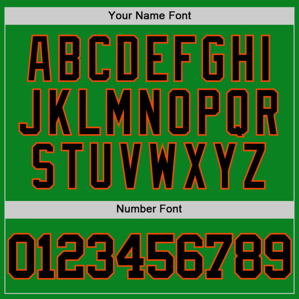 Custom Grass Green Black-Orange Authentic Basketball Jersey