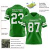 Custom Grass Green White Authentic Football Jersey