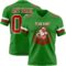 Custom Grass Green Red-White Authentic Football Jersey