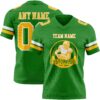 Custom Grass Green Gold-White Authentic Football Jersey