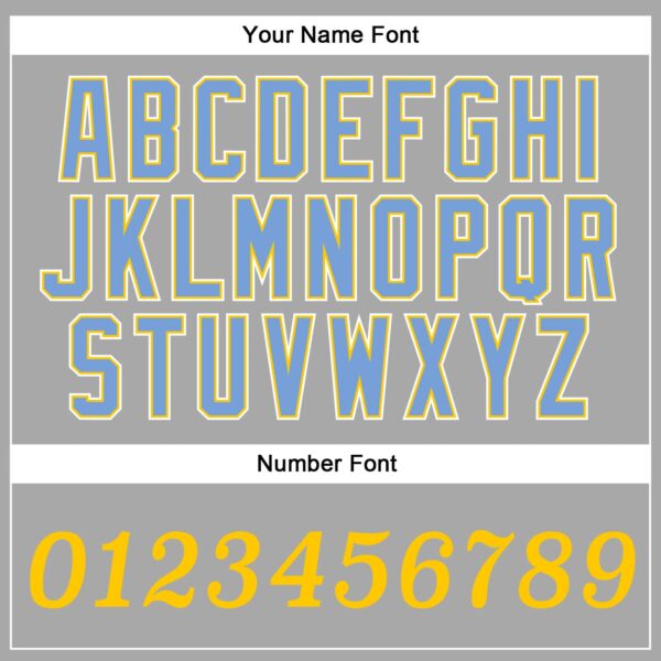 Custom Gray Gold-Light Blue Authentic Baseball Jersey