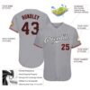 Custom Gray Black-Red Authentic Baseball Jersey