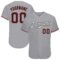 Custom Gray Black-Red Authentic Baseball Jersey
