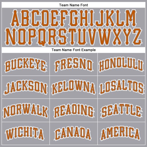 Custom Gray Texas Orange-White Authentic Baseball Jersey
