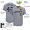 Custom Gray Navy-Vegas Gold Authentic Baseball Jersey