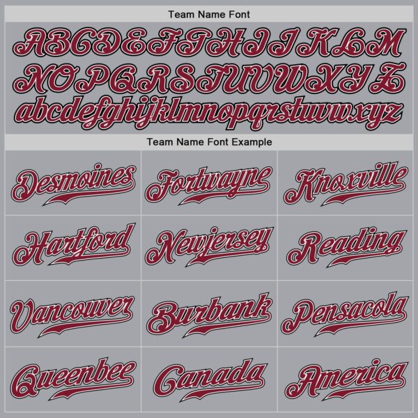 Custom Gray Crimson-Black Authentic Baseball Jersey