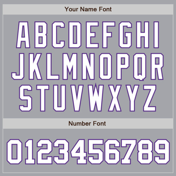 Custom Gray White-Purple Authentic Baseball Jersey