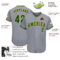 Custom Gray Green-Gold Authentic Baseball Jersey