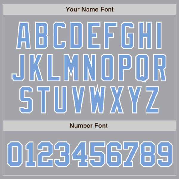 Custom Gray Light Blue-White Authentic Baseball Jersey