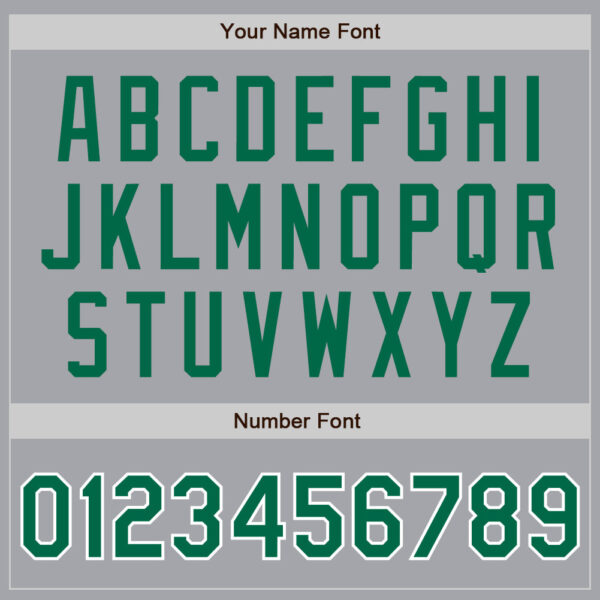 Custom Gray Kelly Green-White Authentic Baseball Jersey