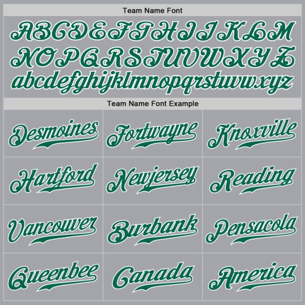 Custom Gray Kelly Green-White Authentic Baseball Jersey