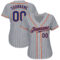 Custom Gray Royal Pinstripe Royal-Orange Authentic Baseball Jersey