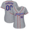 Custom Gray Royal Pinstripe Royal-Red Authentic Baseball Jersey